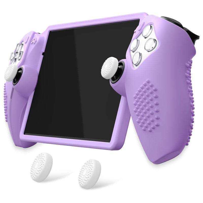 PlayVital Design for PS Portal Silicone Protective Case with Thumb Grips â€“ Enhanced Grip Comfort | Anti-Slip 3D Studded Design | Full Protection Mauve Purple - Image 1