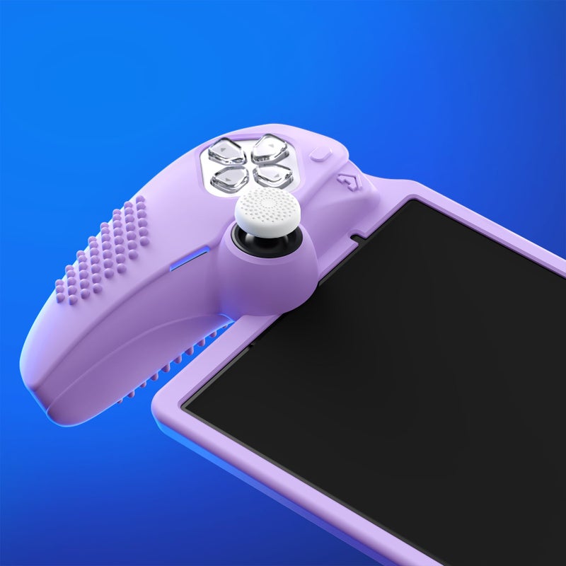 PlayVital Design for PS Portal Silicone Protective Case with Thumb Grips â€“ Enhanced Grip Comfort | Anti-Slip 3D Studded Design | Full Protection Mauve Purple - Image 3