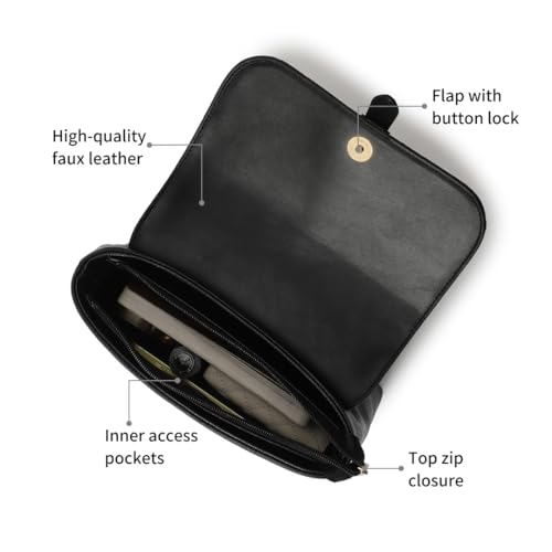 Fastrack Mini Vibe Satchel for Women| Small Faux Leather Satchel with Buckle & Button Lock | Crossbody or Top Handle Options | 3.95L Stylish Handbag for Everyday Adventures | Small Satchel Bag for Girls and Women - Image 3