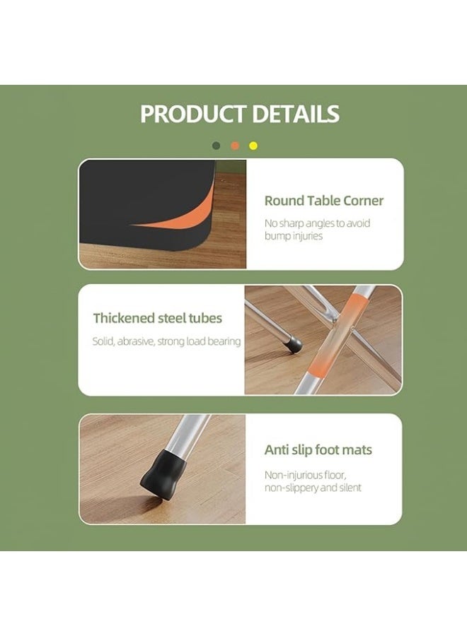 أوكيوز طاولة قابلة للطي من Occuwzz، مكتب خشبي خفيف الوزن بسيط وعصري قابل للطي، متعدد الوظائف ومربع خشبي للمنزل والحديقة والنزهات، سهل الحمل، 80 * 70 * 40 سم - Image 5