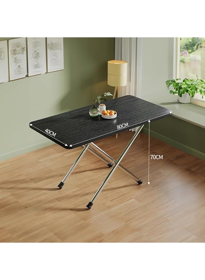 أوكيوز طاولة قابلة للطي من Occuwzz، مكتب خشبي خفيف الوزن بسيط وعصري قابل للطي، متعدد الوظائف ومربع خشبي للمنزل والحديقة والنزهات، سهل الحمل، 80 * 70 * 40 سم - Image 3