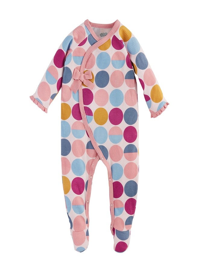 Mud Pie Baby Girl Polka Dot Sleeper, Pink, 6-9 Months - Image 1