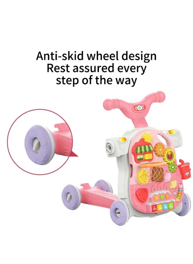 هوانجر لعبة أطفال 4 في 1 متعددة الوظائف – مشاية، دراجة، سكوتر، وطاولة أنشطة تعليمية - Image 4