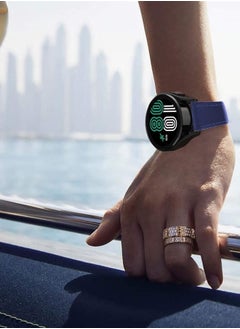 DEALELE Bands Compatible with Samsung Galaxy Watch 6/6 classic / 5/5 Pro / 4/4 Classic / 3 41mm / Active 2, 20mm Printed Leather Replacement Strap for Women Men (Blue)  - Image 5