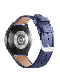 DEALELE Bands Compatible with Samsung Galaxy Watch 6/6 classic / 5/5 Pro / 4/4 Classic / 3 41mm / Active 2, 20mm Printed Leather Replacement Strap for Women Men (Blue)  - Image 2
