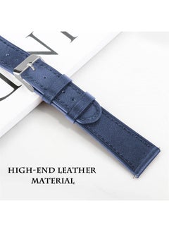 DEALELE Bands Compatible with Samsung Galaxy Watch 6/6 classic / 5/5 Pro / 4/4 Classic / 3 41mm / Active 2, 20mm Printed Leather Replacement Strap for Women Men (Blue)  - Image 4