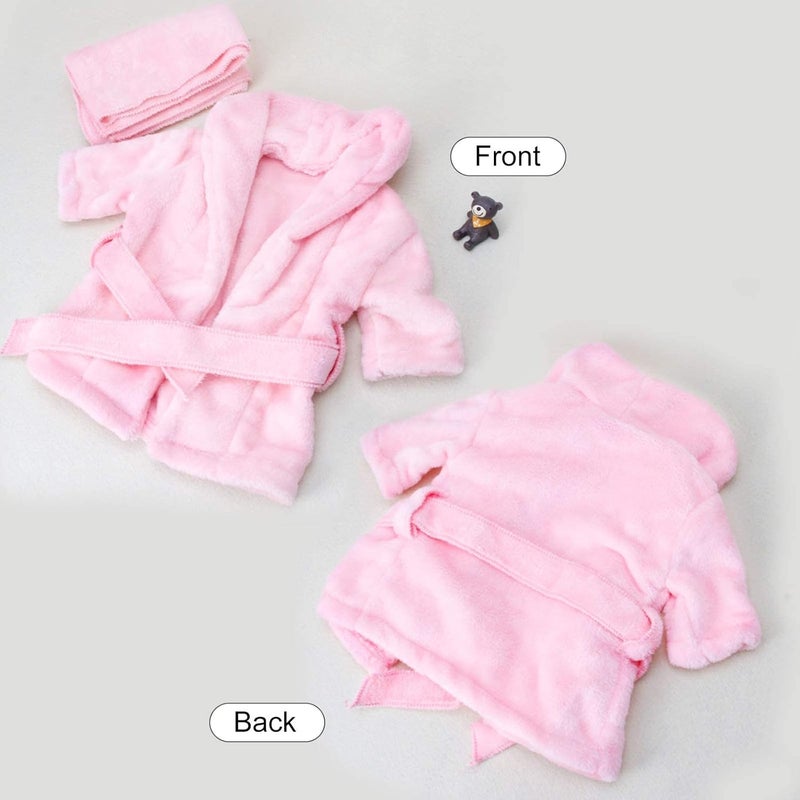 SPOKKI Newborn Photography Props Baby Girl 5 PCS Bathrobes Bath Towel Outfit with Slippers Cucumber Photo Props for Infant Boys Girls(0-6 Months) - Image 3