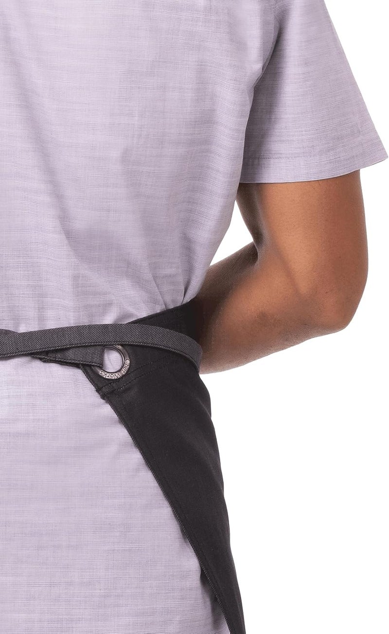 Chef Works Wet Look Bistro Apron, Purple Black, One size - Image 2