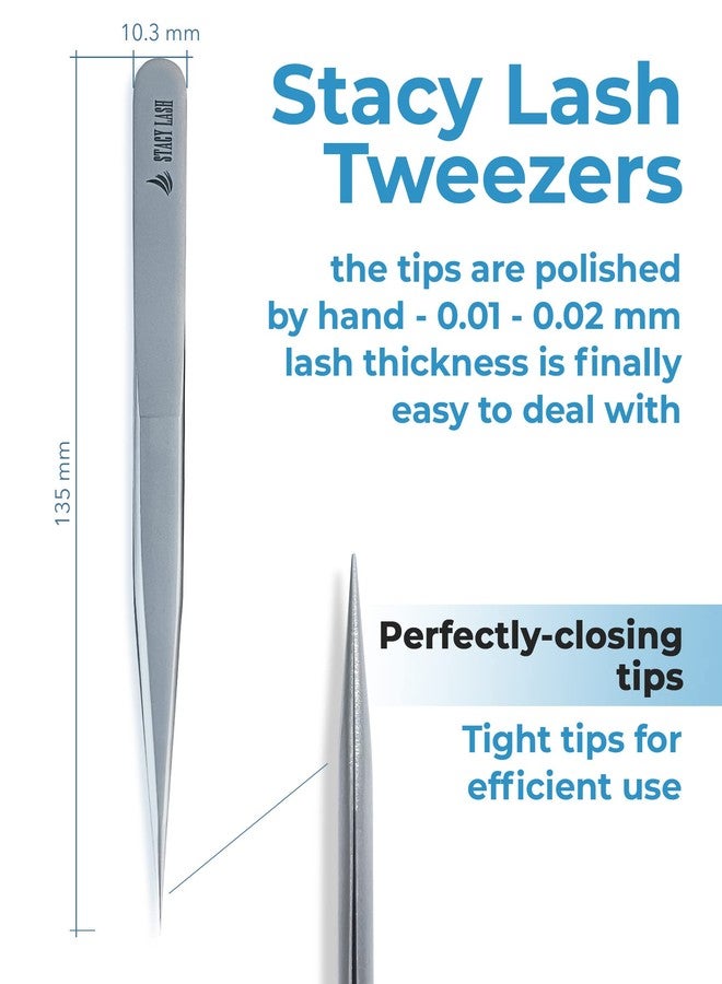 Stacy Lash STL-2 Isolation Eyelash Extension Tweezers/Precision Isolation Applicator Tool/Supplies for Classic Extensions & Individual False Lashes/Eyelashes Separator Tools/Beauty Accessories - Image 2