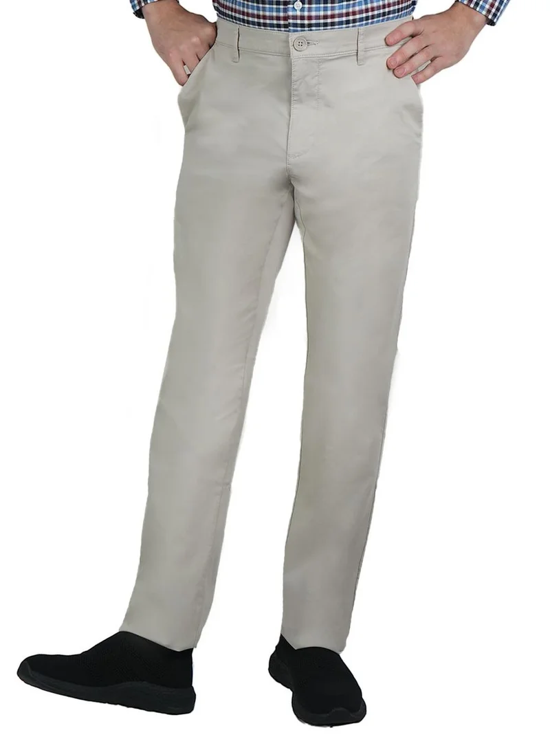 جيوردانو بنطلون رجالي ضيق بقصة مستقيمة من قماش التويل المرن