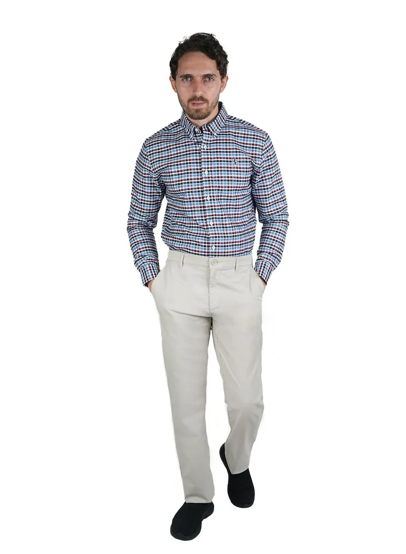 جيوردانو بنطلون رجالي ضيق بقصة مستقيمة من قماش التويل المرن