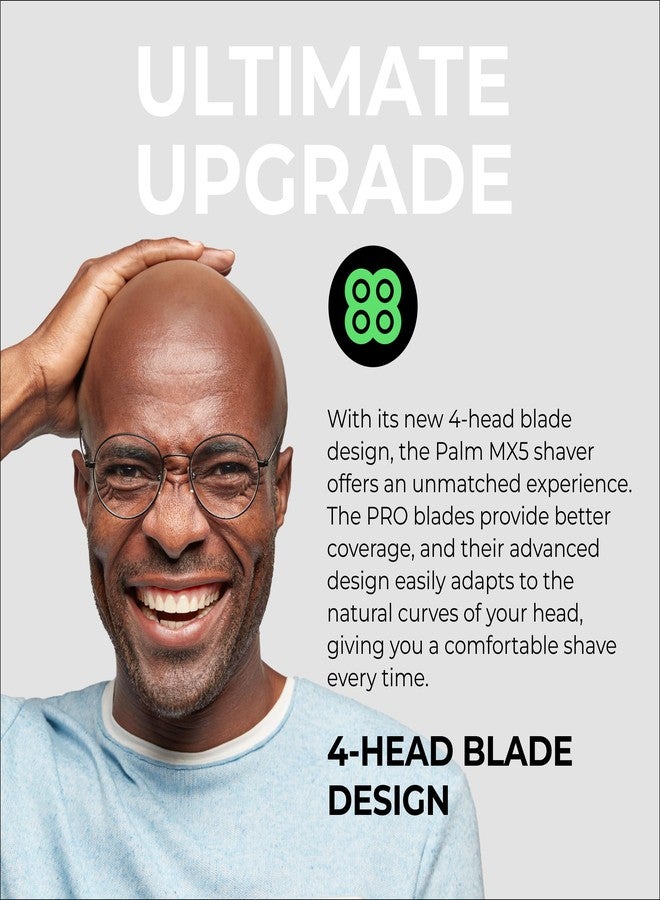 Skull Shaver Palm Pro MX5 Shaver for Men: Best For Bald Head & Face, Waterproof, Cordless, Gift Item, Travel-Friendly - 2025 Model - Image 4