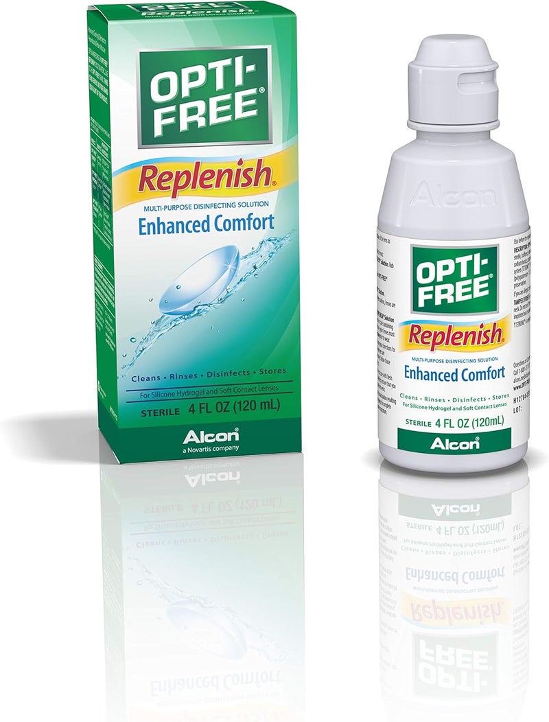 Opti-Free Replenish Multi-Purpose Disinfecting Solution with Lens Case - 4 FL OZ (120 mL) - Image 1