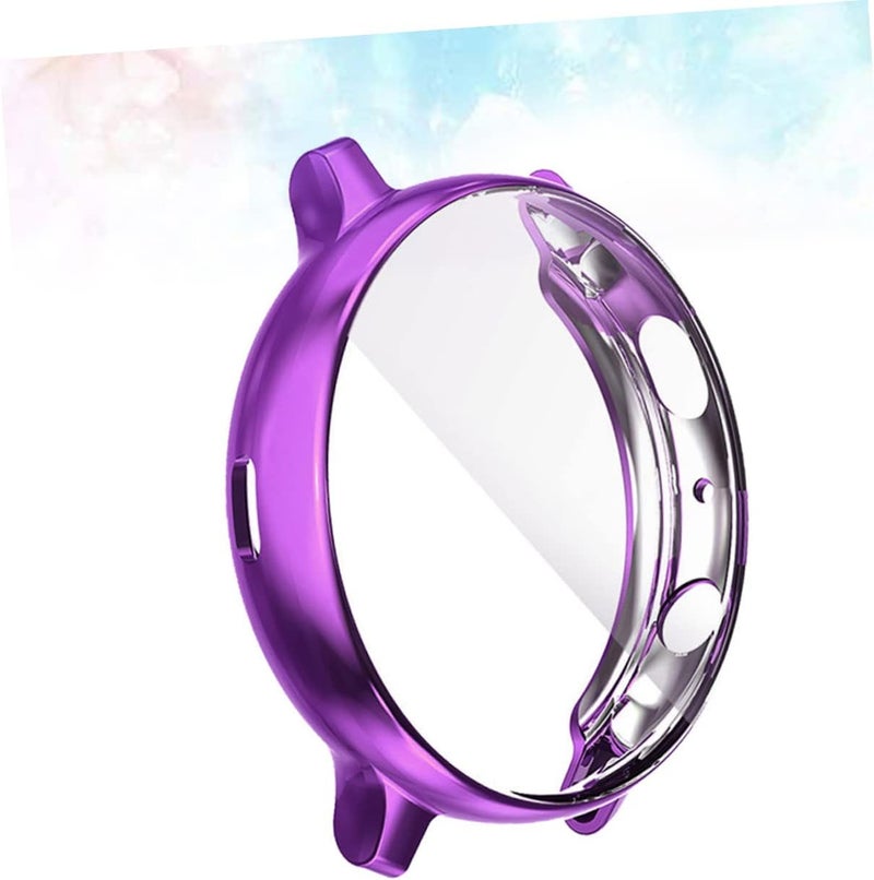 Electroplated Protective Watch Case Cover for Watch Active Scratch Tpu Frame Easy Access to Buttons Sensors Stylish Purple Design - Image 2