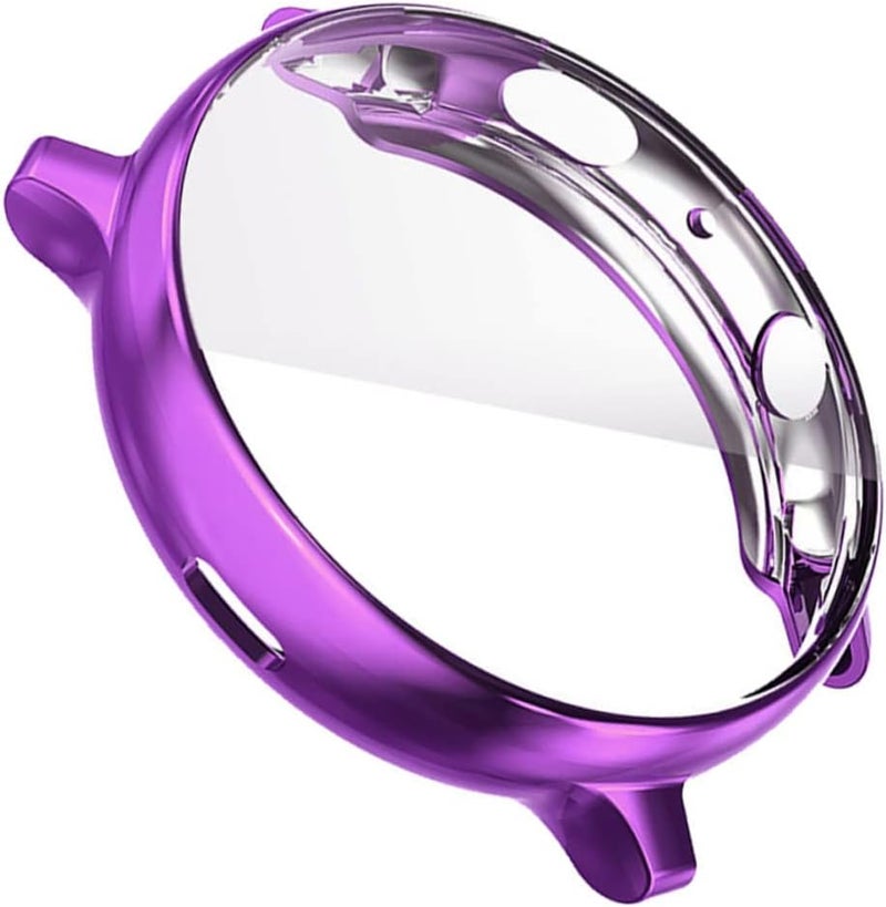 Electroplated Protective Watch Case Cover for Watch Active Scratch Tpu Frame Easy Access to Buttons Sensors Stylish Purple Design - Image 1