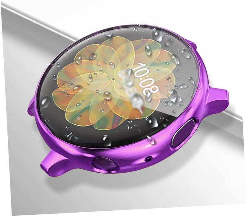 Electroplated Protective Watch Case Cover for Watch Active Scratch Tpu Frame Easy Access to Buttons Sensors Stylish Purple Design - Image 3