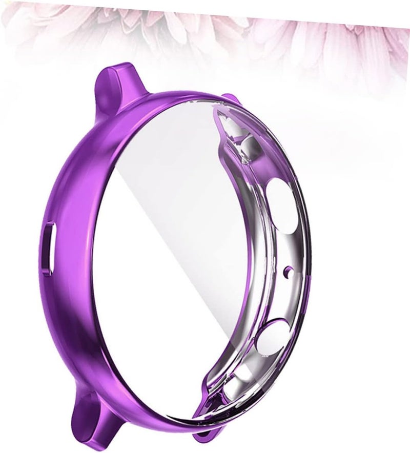 Electroplated Protective Watch Case Cover for Watch Active Scratch Tpu Frame Easy Access to Buttons Sensors Stylish Purple Design - Image 5