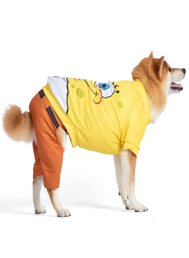 SpongeBob SquarePants for Pets Halloween Tee & Shorts for Dogs - Fun and Cute Halloween Costumes for Dogs - Officially Licensed Spongebob Squarepants Pet Products, Spongebob Dog Outfit Large, Yellow - Image 1