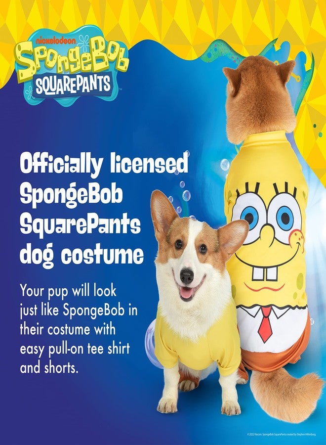 SpongeBob SquarePants for Pets Halloween Tee & Shorts for Dogs - Fun and Cute Halloween Costumes for Dogs - Officially Licensed Spongebob Squarepants Pet Products, Spongebob Dog Outfit Large, Yellow - Image 2