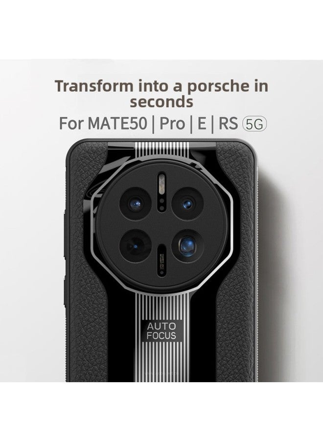حافظة هاتف Huawei Mate50pro Mate 50 حافظة واقية Mate 40 ثانية تغيير Porsche Mete50rs - اللون: مسحوق جلد شانيل] - الموديل المطبق: لهاتف Huawei Mate30RS Porsche Design