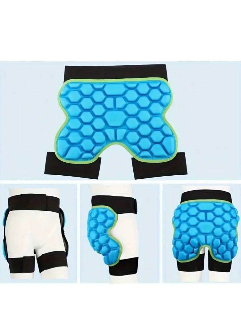 Altheqa Pads For Skating Protective Pad for Kids Lightweight Kids Padded Shorts Kids Hip Protection Shorts 3D Pad Hip Pads for Ice Skating Ski Skateboarding Cycling (Blue,Size XS)  - Image 1