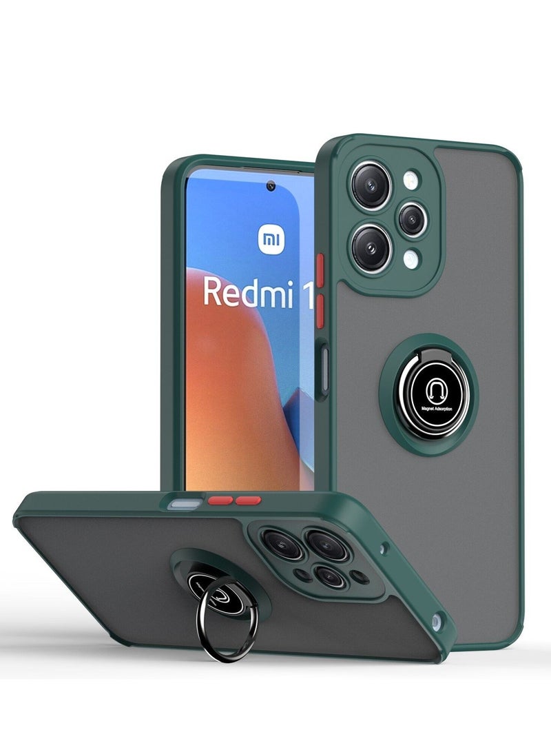 vesus Ring Case Cover For Redmi 12 4G Green