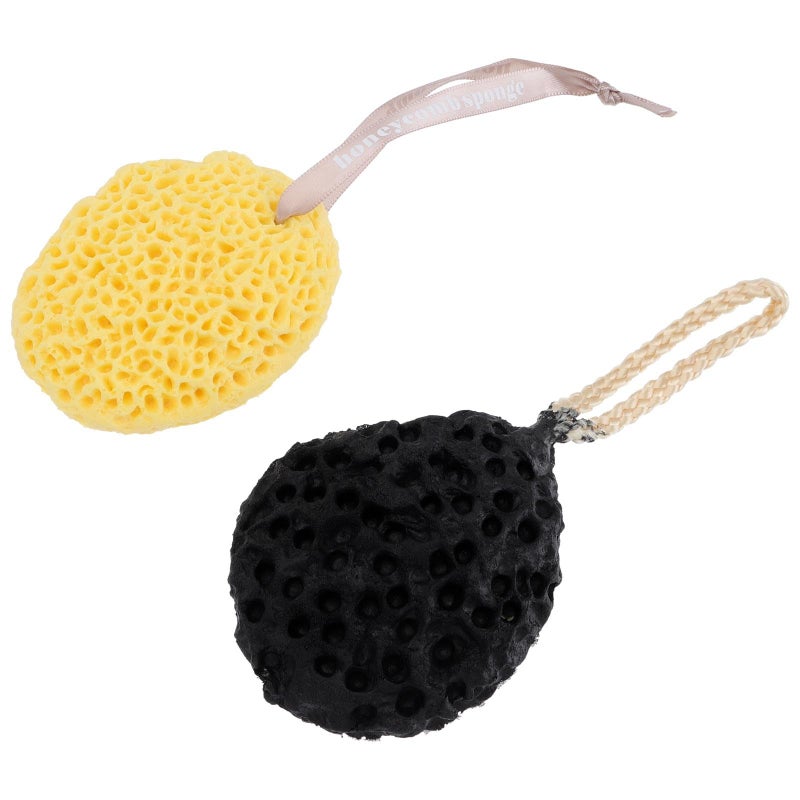 2Pcs Natural Seaweed Sponge Balls For Gentle Face And Body Exfoliating Bathing - Image 2