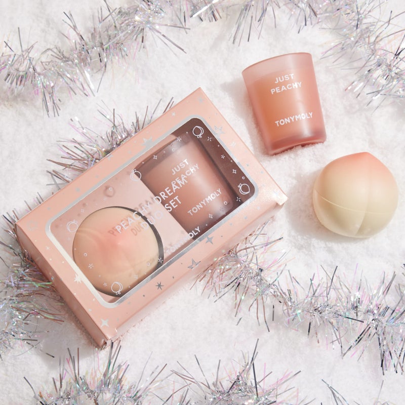 TONYMOLY Peachy Dream Duo Set â€“ Peach Hand Cream & Limited Edition Just Peachy Candle â€“ Hydrating, Nourishing, and Fragrant Gift Set - Image 3