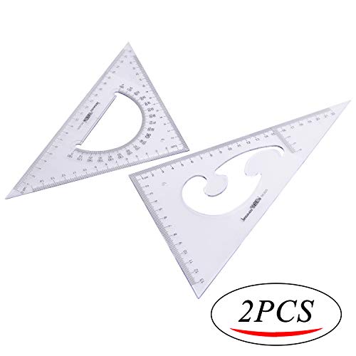 BronaGrand Large Triangle Ruler Square Set, 30/60 and 45/90 Degrees, Set of 2 - Image 3