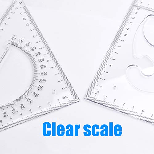 BronaGrand Large Triangle Ruler Square Set, 30/60 and 45/90 Degrees, Set of 2 - Image 4