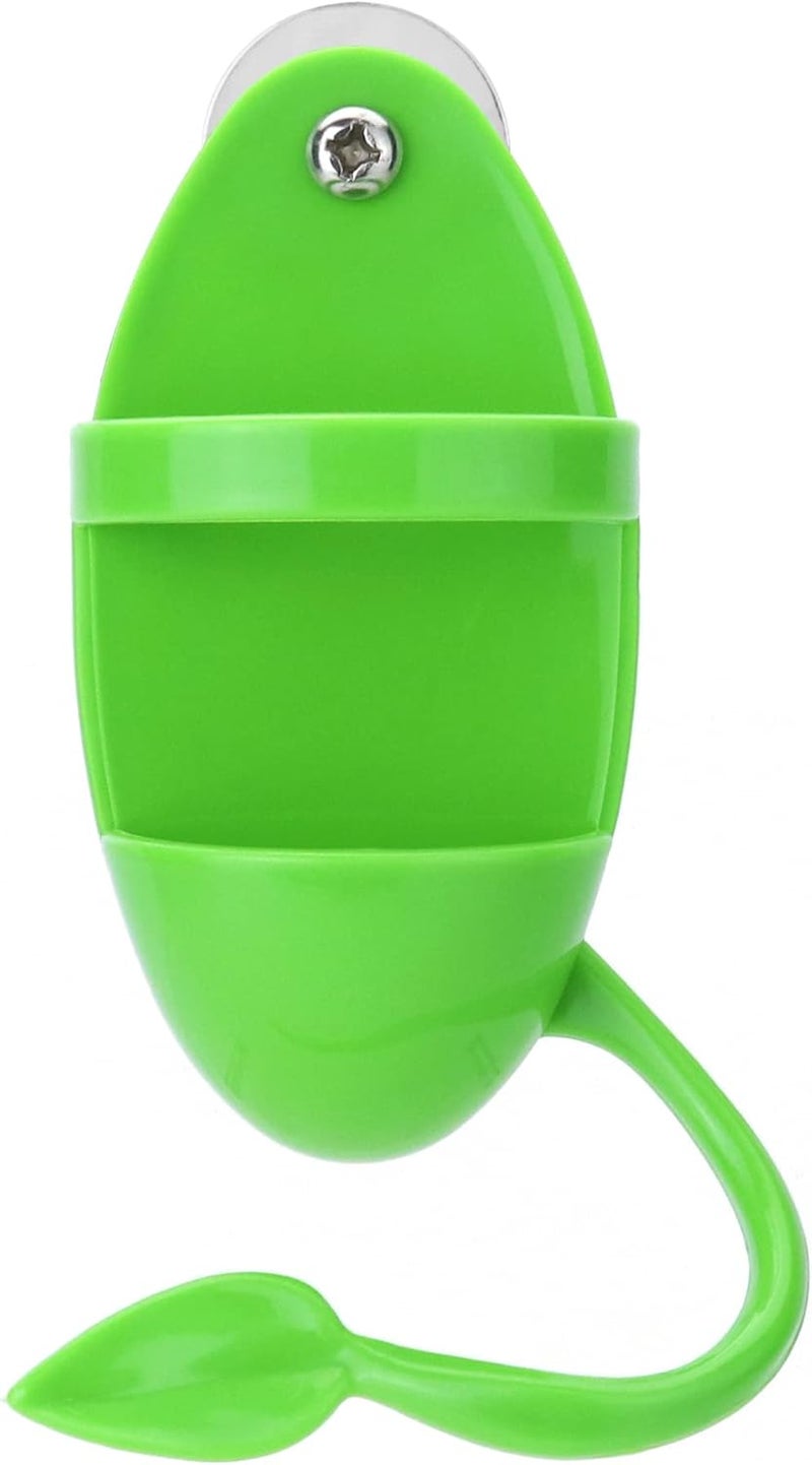 QWORK 2Pcs Parrot Cuttlebone Holder with Perch Stand, Bird Feeder Station for Bird Food Supplies Vegetable Fruit Container - Image 2