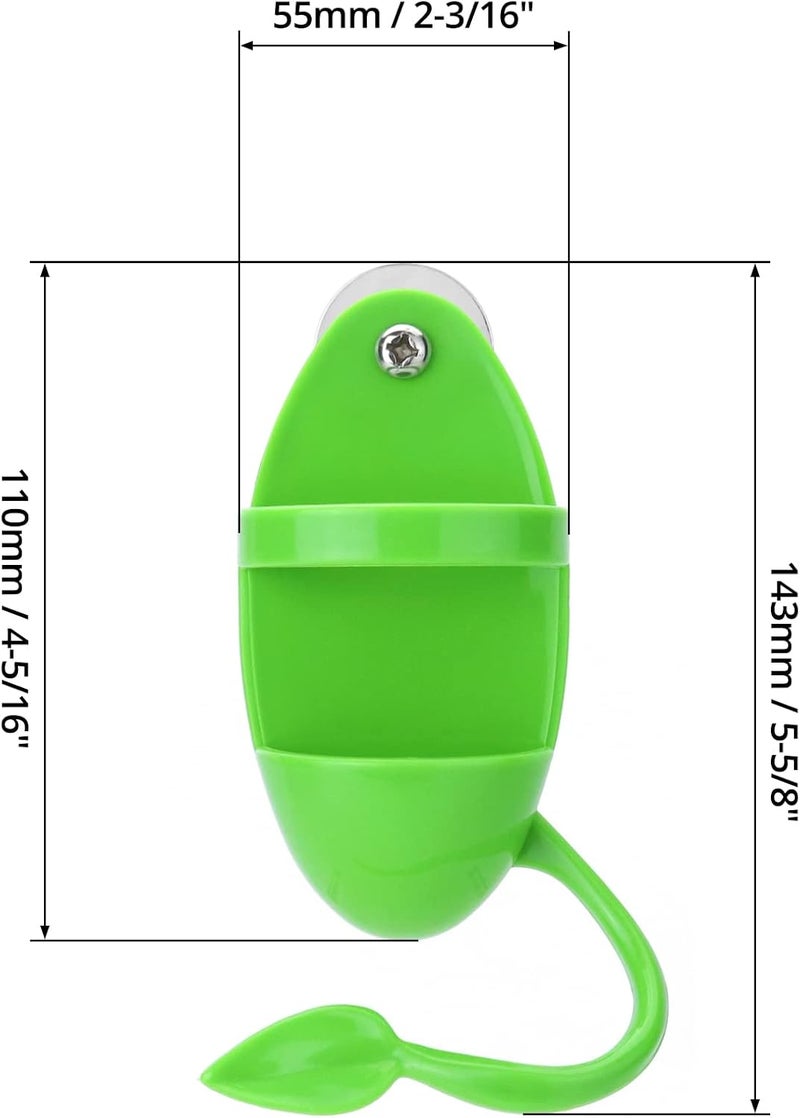 QWORK 2Pcs Parrot Cuttlebone Holder with Perch Stand, Bird Feeder Station for Bird Food Supplies Vegetable Fruit Container - Image 5