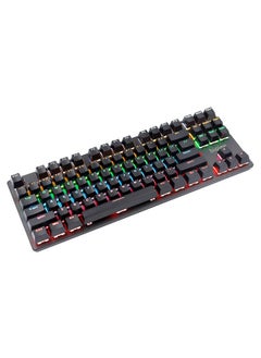 Wired 87-Key Mechanical Gaming Keyboard Rainbow Backlit Keyboard For Windows PC Laptop for Game and Office
