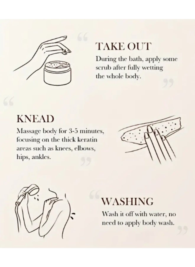 SADOER Coffee Scrub Bath Salt - Exfoliating & Moisturizing Body Scrub with Real Coffee Beans, Alcohol-Free & Fragrance-Free, for All Light Beige Types (Including Sensitive) - Spa-Like Glow at Home, Minimalist Jar Packaging - Men & Women, Home Spa, Natural Aesthetic, Gentle Exfoliation, Selfcare Routine - Image 4