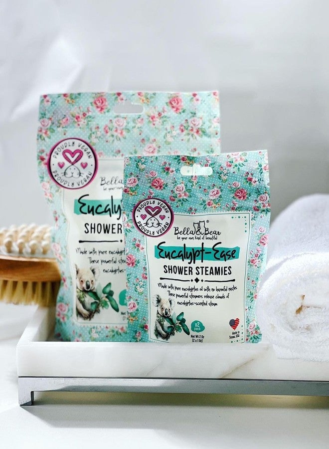 Bella and Bear Bella & Bear Shower Steamers Eucalyptus Shower Bombs Aromatherapy, Shower Tablets - Eucalypt-Ease Shower Steamers with Essential Oils - Home Essentials Bath Bombs Tablets (7) - Image 2