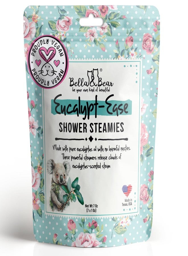 Bella and Bear Bella & Bear Shower Steamers Eucalyptus Shower Bombs Aromatherapy, Shower Tablets - Eucalypt-Ease Shower Steamers with Essential Oils - Home Essentials Bath Bombs Tablets (7) - Image 1