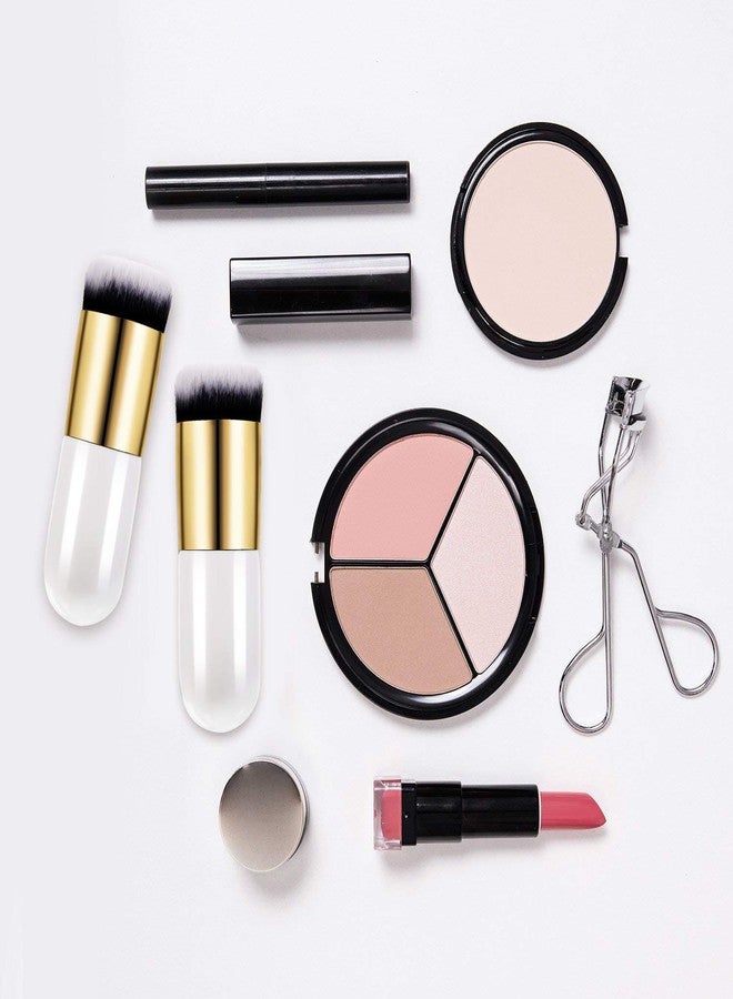 AVTY 2 Pieces Foundation Brush Makeup Brush Makeup Brush Travel Powder Brush for Blending Liquid, Cream or Flawless Powder Cosmetics (white) - Image 3