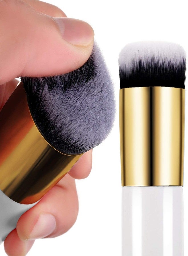 AVTY 2 Pieces Foundation Brush Makeup Brush Makeup Brush Travel Powder Brush for Blending Liquid, Cream or Flawless Powder Cosmetics (white) - Image 5