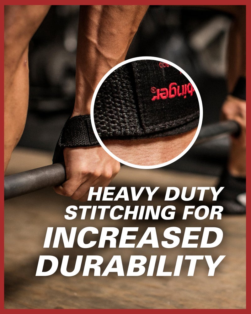 Harbinger 21.5" Padded Cotton Weight Lifting Straps with NeoTek Cushioned Wrist (Pair), Flag - Image 5