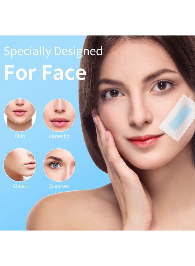 Ghelonadi Facial Wax Strips 20Pcs Face Hair Removal Waxing Kit for Women Small Wax Sheet for Removing Upper Lips, Chin and Eyebrow Extra Hair Easy & Safe Wax Paper - Multi Color - Image 2