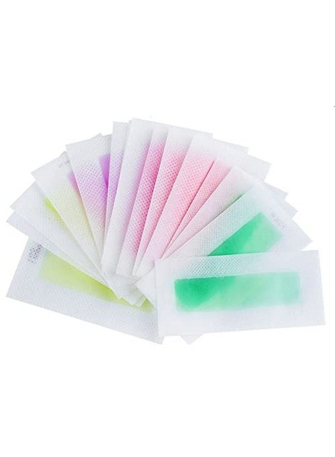 Ghelonadi Facial Wax Strips 20Pcs Face Hair Removal Waxing Kit for Women Small Wax Sheet for Removing Upper Lips, Chin and Eyebrow Extra Hair Easy & Safe Wax Paper - Multi Color - Image 4