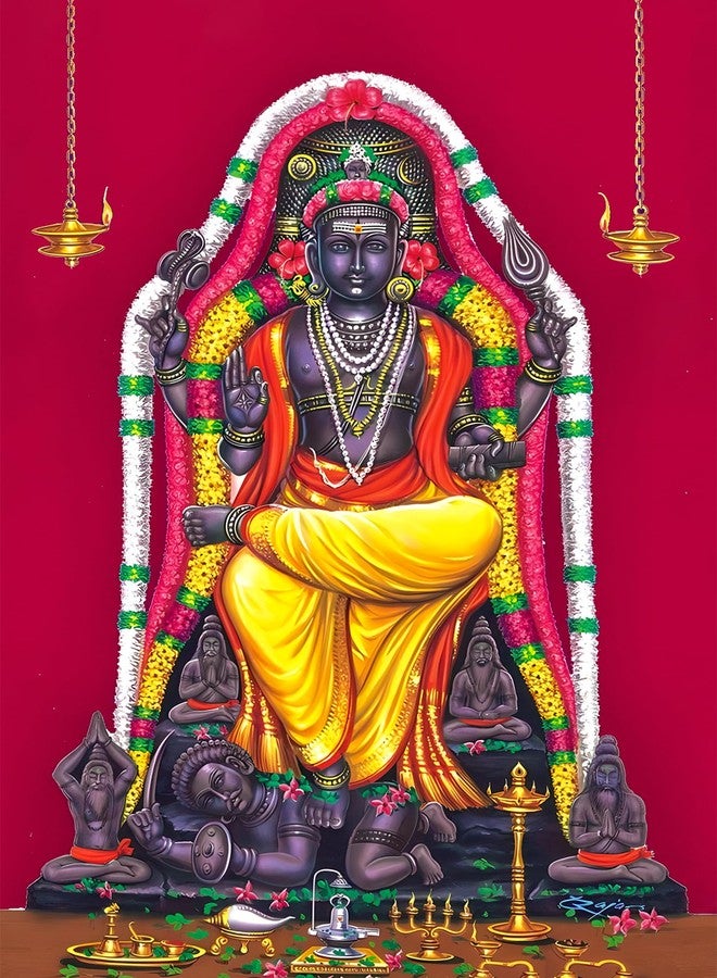 Roostaflag Lord Dakshinamurthy Sticker for Wall | Dakshinamurthy Poster Big Size | Guru Dakshinamurthy Stickers | Dakshinamurthy Wall Sticker 3d | Lord Dakshinamurthy Posters for Pooja Room, Living Room Decoration - Image 1