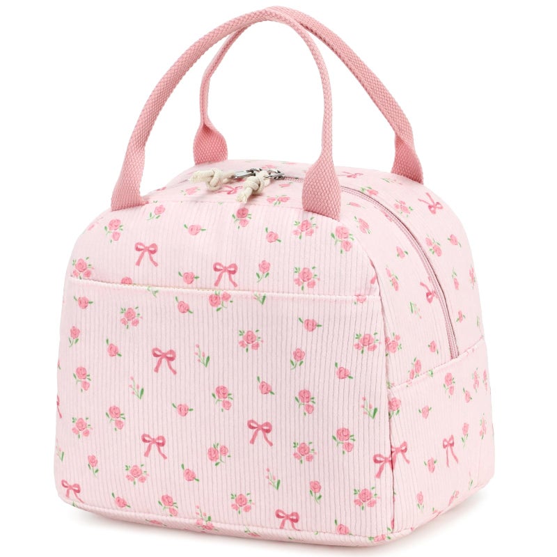 Bluboon Lunch Bag for Women Men Cute Corduroy Lunch Tote Bags Reusable Insulated Lunch Box Large Capacity Reusable Insulated Cooler for Work Picnic or Travel - Image 1