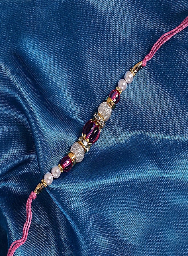 AR Eyewar AR Pearl Rakhi for Bhaiya (RFK201813) - Image 2