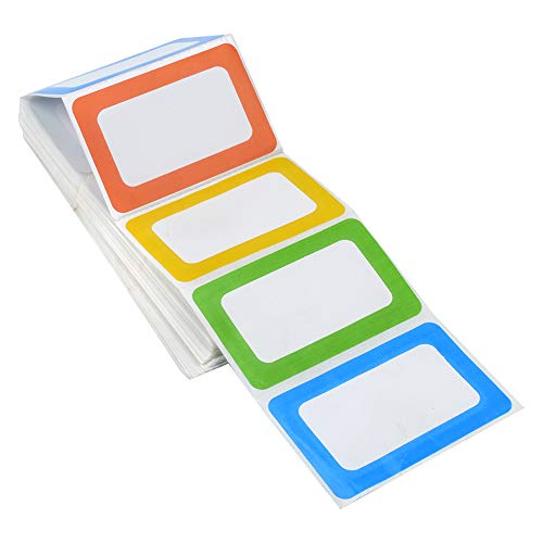 Solar-Power Plain Name Tag Stickers Colorful Border Name Tag Labels - 200 Stickers (3.5 x 2.25 inch) - Image 5