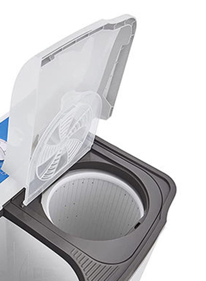 LG 8 Kg Twin Tub Semi Automatic ‎Top Load Washing Machine, Roller Jet & Punch 3 Pulsator, Reduces Clothes Tangling, Wind Jet Spray, Pre Soak, 3 Washing Programs, Power Filter, Wind Dry, Lint Filter P961RON5L White/Black/Blue - Image 5
