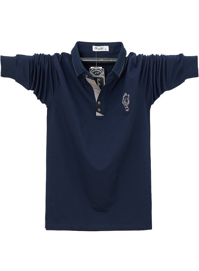 Spring Men Polo Shirt Cotton Men Fashion Embroidery Polo Shirts Long Sleeve - Image 1