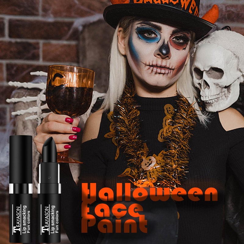 TEAYASON Green Matte Lipstick Long Lasting Lip Gloss, Makeup Camo Face Paint Goth Lipstick Cream-blendable Stick, Body Paint Professional Foundation Makeup, Cosmetics Gift for Halloween Party Cosplay - Image 2