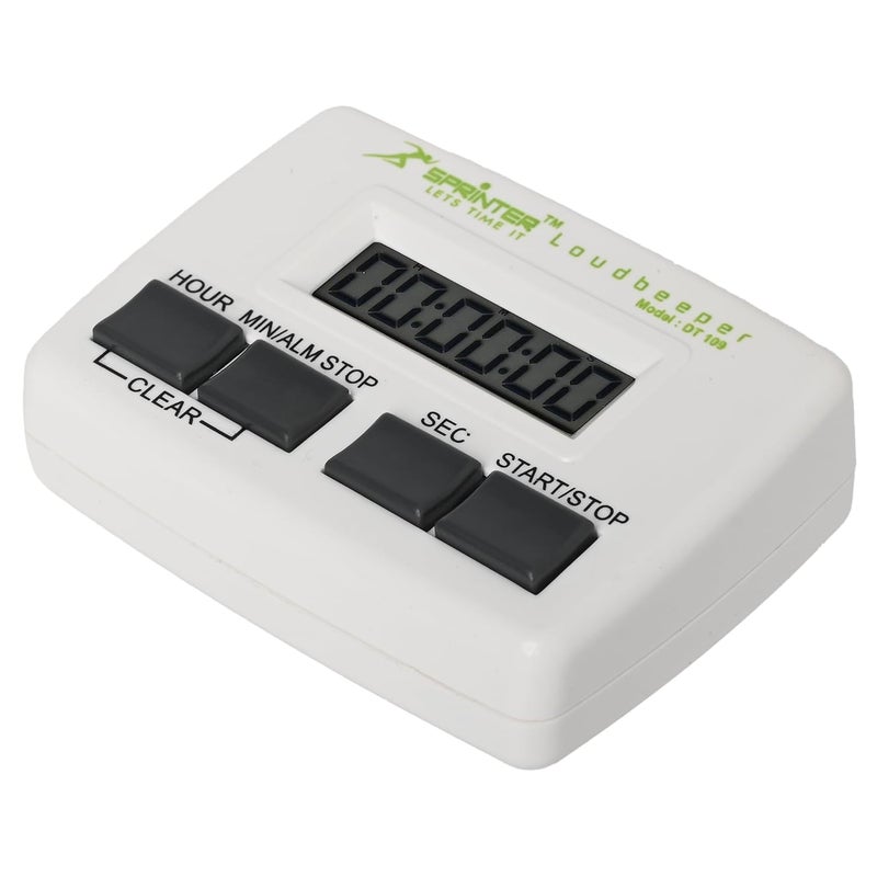 LABART White Digital Timer DT 109 with Extra Loud Sound for Laboratories Kitchen - Image 1