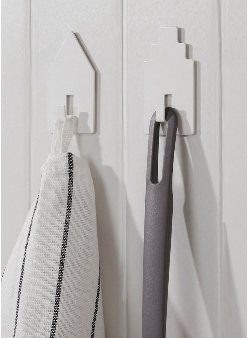 Hook Self-Adhesive House White 2 Pack - Image 3